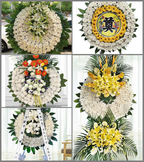 湖北孝感市大悟县大新镇余畈村花圈速递
